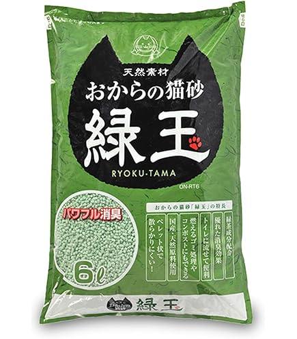Amazon | 常陸化工 おからの猫砂緑玉 6L | 常陸化工 | 猫砂 通販